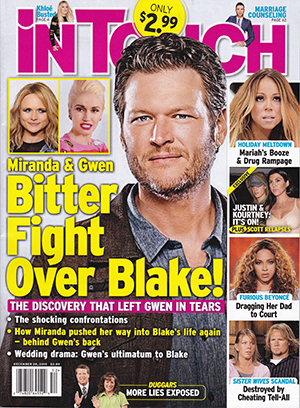 Illustration for article titled This Week In Tabloids: Miranda and Gwen Are Fighting Over Blake Shelton of All People